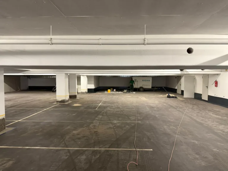 Parkebene vor der Beschichtung