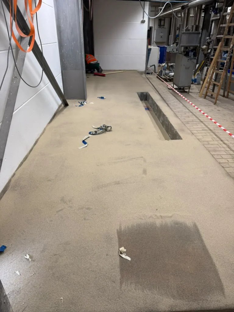 Tiefgaragenboden während der Instandsetzung