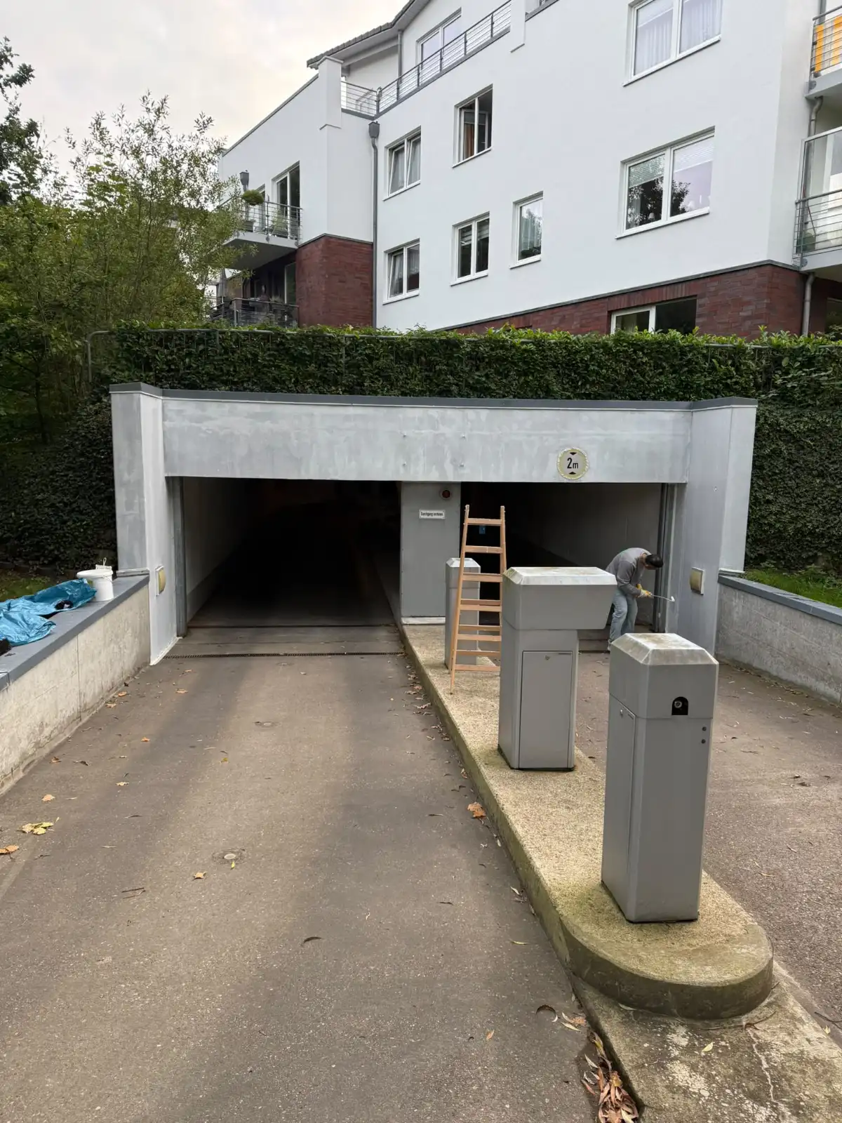 Zufahrtsbereich einer Tiefgarage
